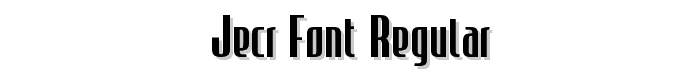 JECR Font Regular font
